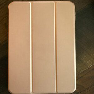 iPad 16 Case – Rose Gold Tri-Fold Cover + Clear Hard Back
